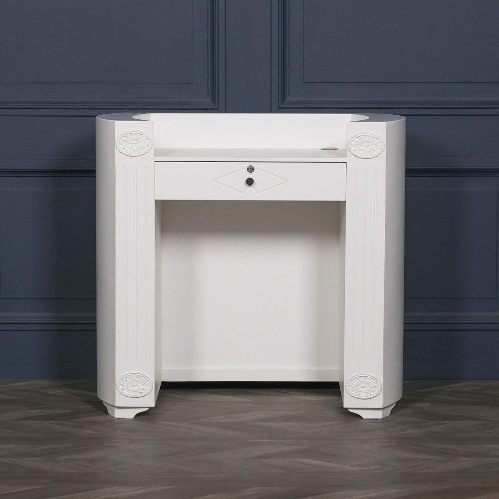 White Reception Desk