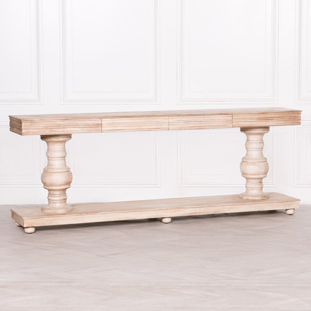 Wooden Console Table With Drawers