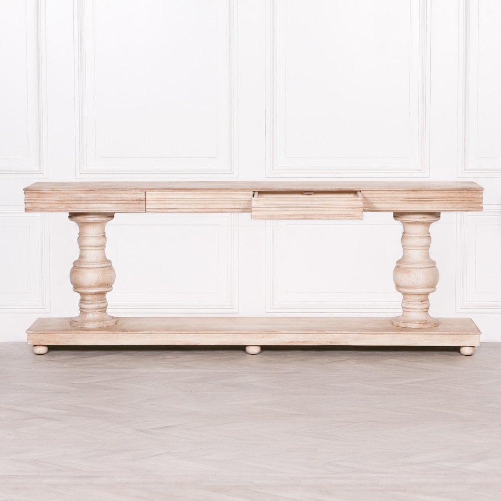 Wooden Console Table With Drawers
