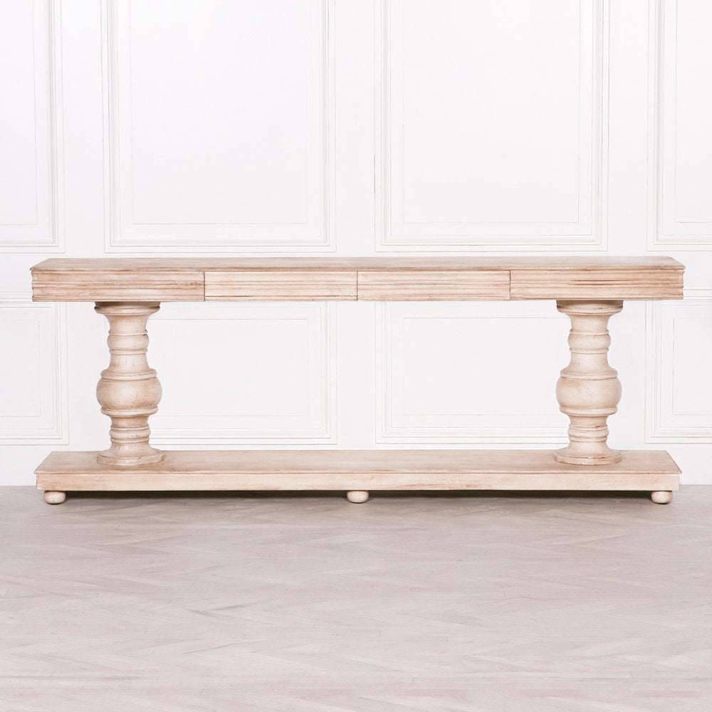 Wooden Console Table With Drawers