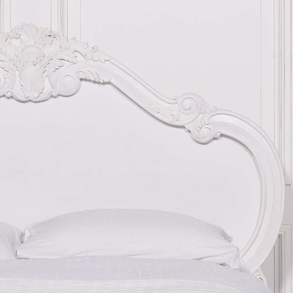 French Carved Rose Cherub Bed