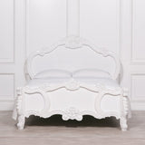 French Carved Rose Cherub Bed