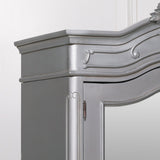 French Style Carved Double Full Mirrored Armoire