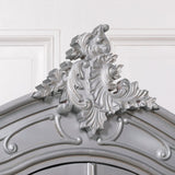French Style Carved Double Full Mirrored Armoire