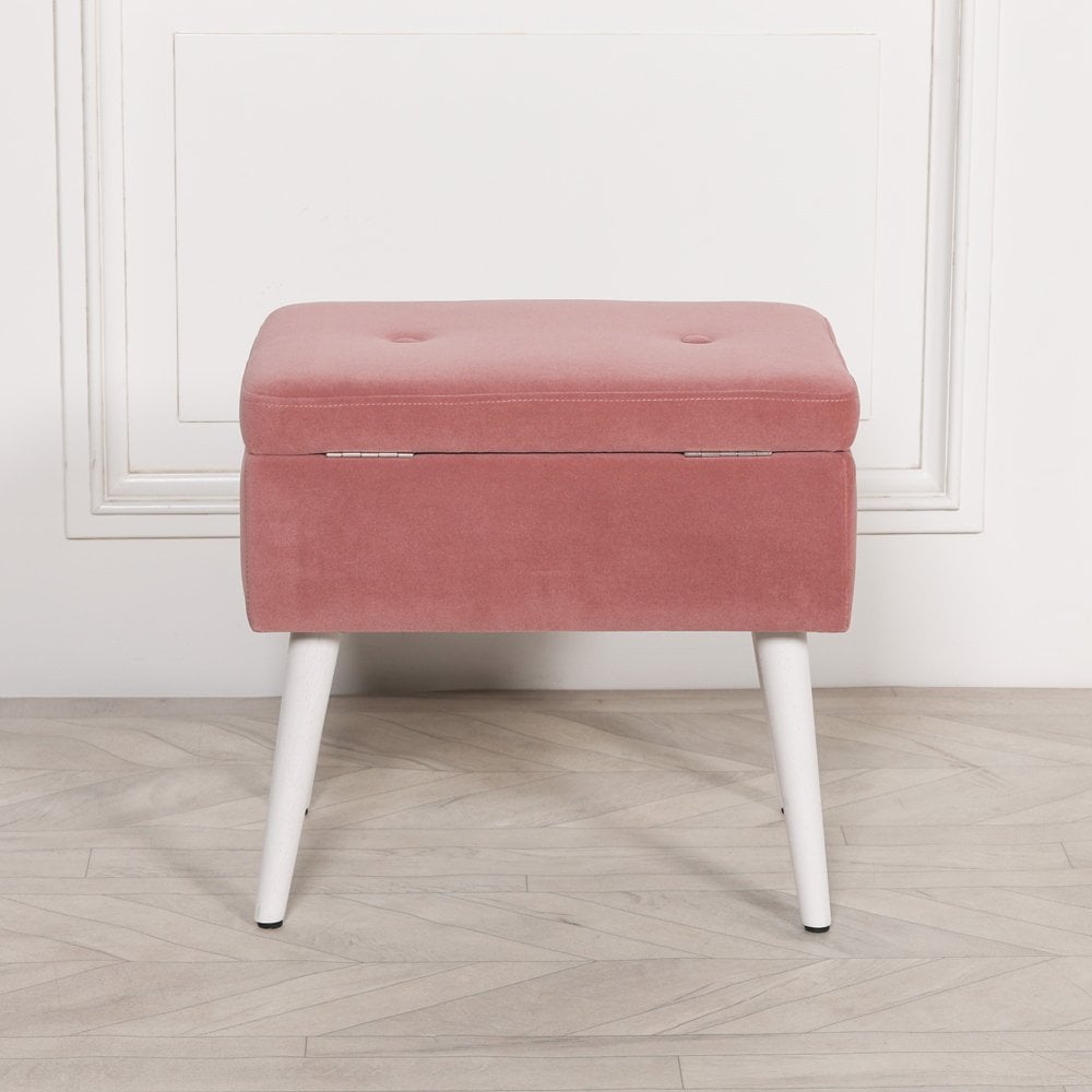 Pink Suitcase Stool With Legs