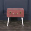 Pink Suitcase Stool With Legs