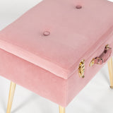 Pink Suitcase Stool With Legs