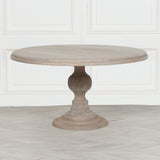 Rustic Wooden Round Dining Table