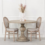 Rustic Wooden Round Dining Table