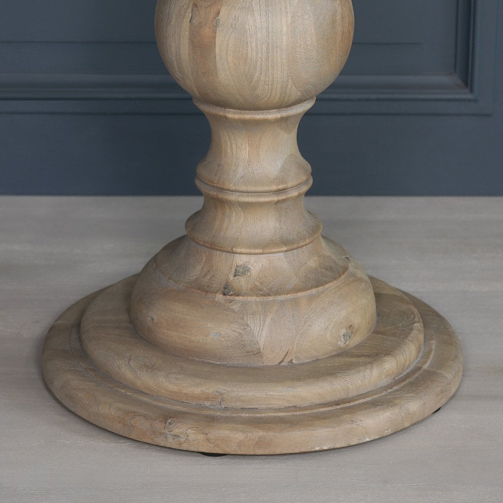Rustic Wooden Round Dining Table