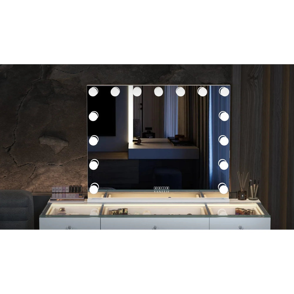 Vanity Station with Hollywood Mirror