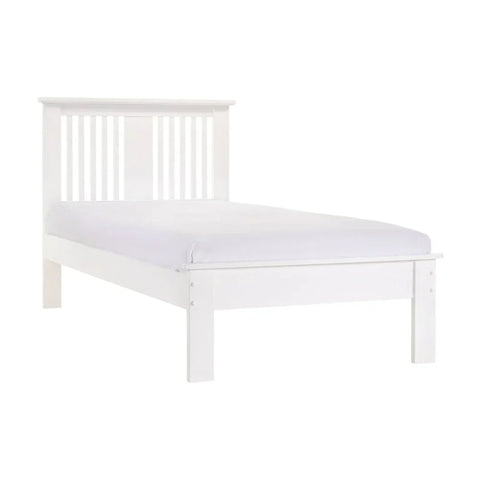 Hanna Slatted Bed - White