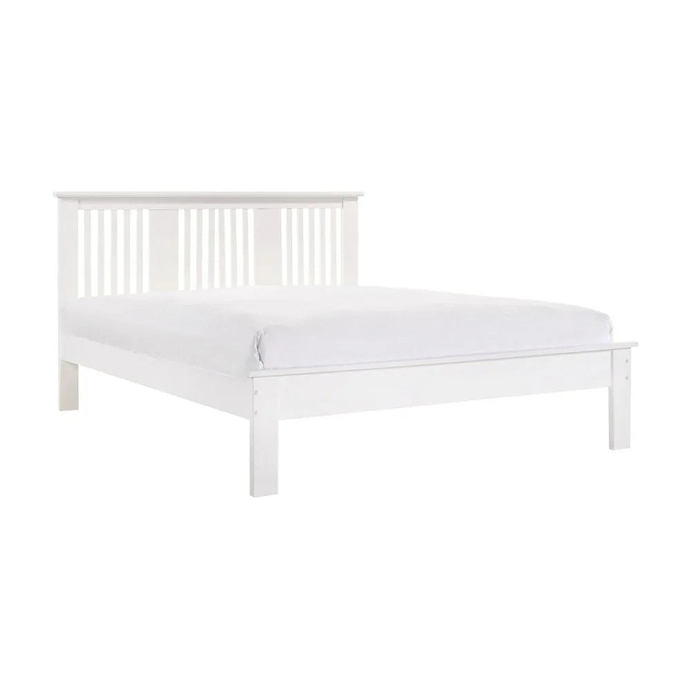 Hanna Slatted Bed - White