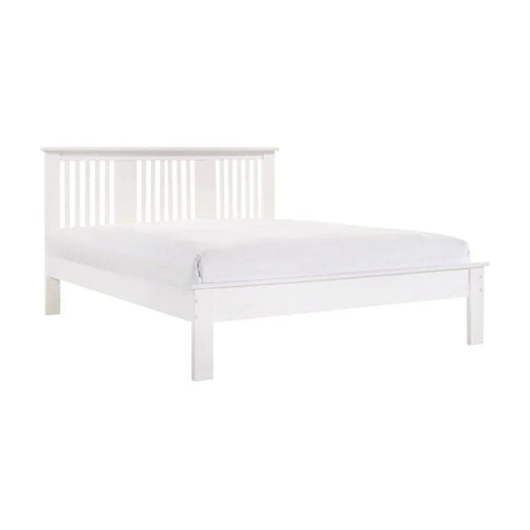 Hanna Slatted Bed - White