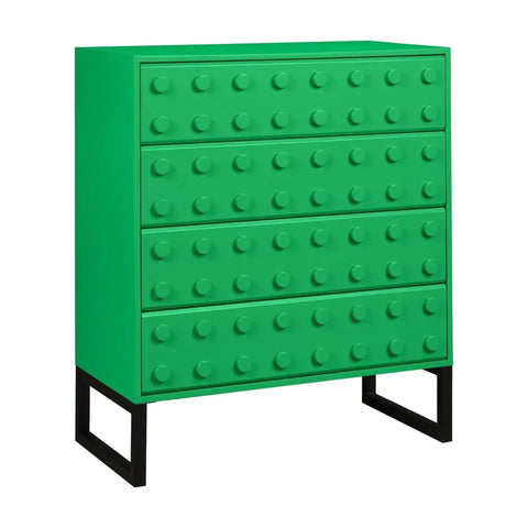 Blox 4 Drawer Chest - Green