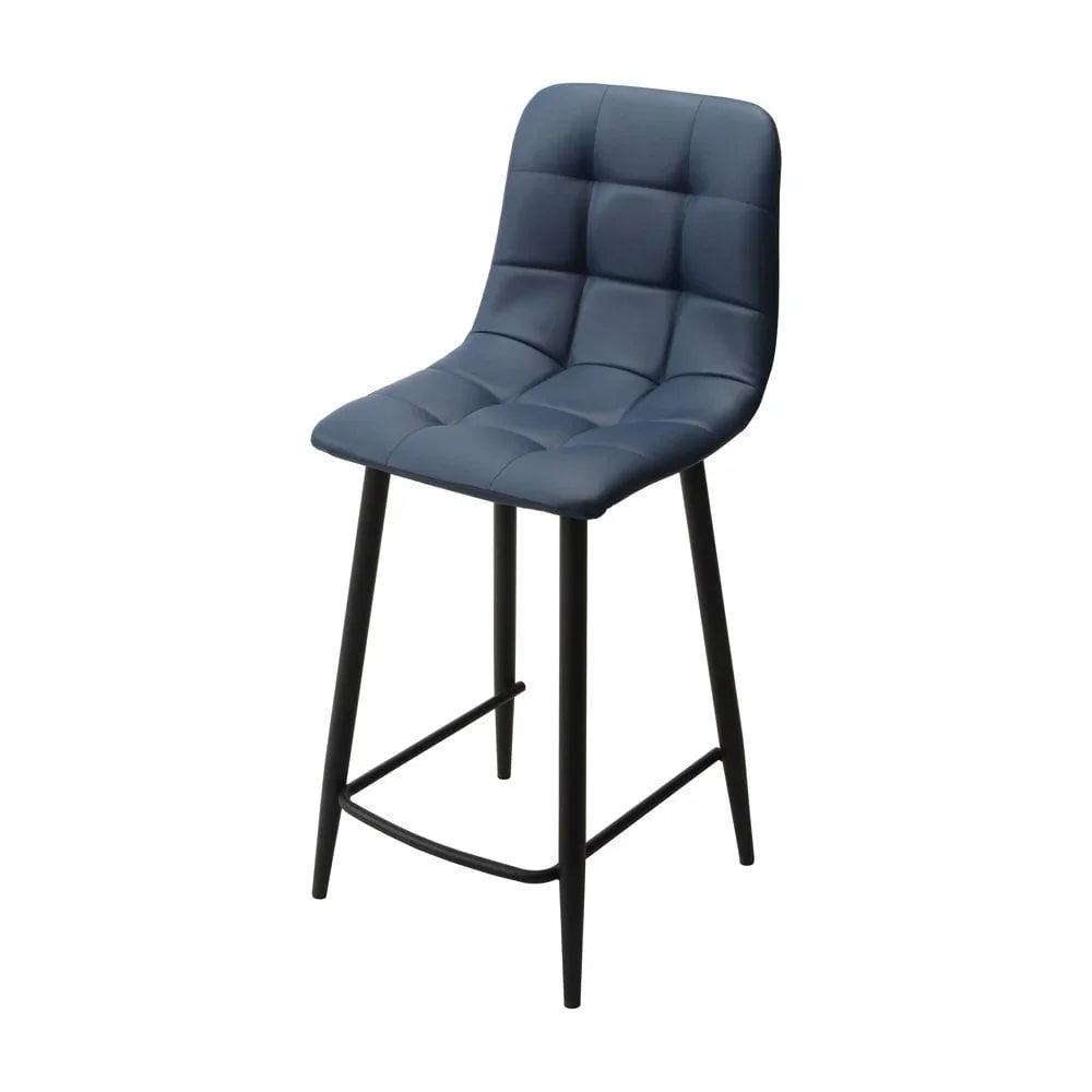 Fredrik Blue Bar Stool PU Seat Height 650mm