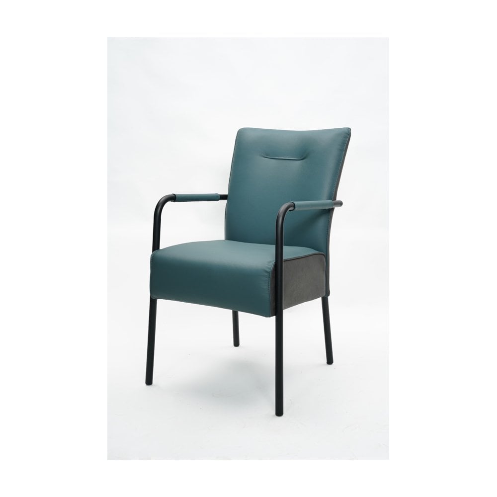 James Dining Chair Lagoon Blue Leather
