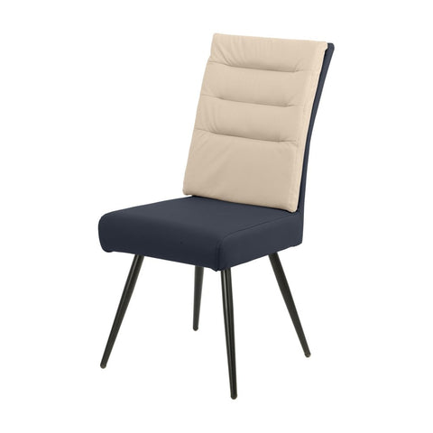 Viv Dining Chair Midnight Blue with Taupe Padding
