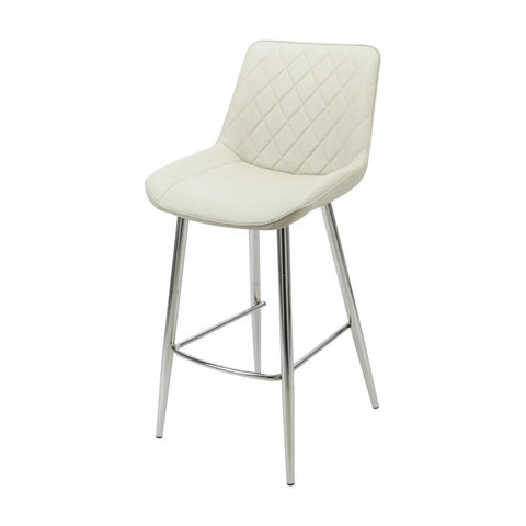 Silvia Bar Stool Taupe - Chrome Legs Seat Height 720mm