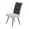 Viv Dining Chair Taupe with Midnight Blue Padding