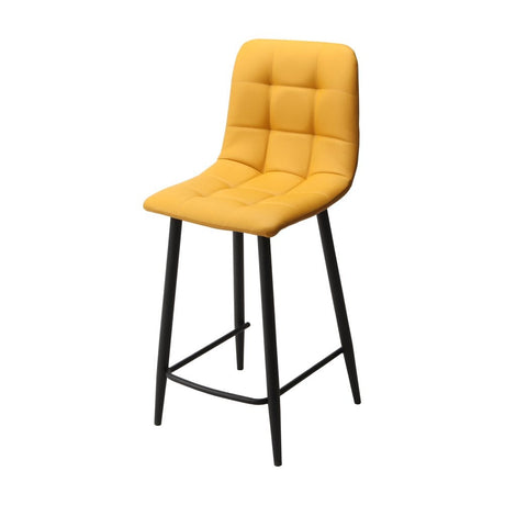 Fredrik Yellow Bar Stool PU Seat Height 650mm