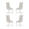 Rimini Dining Chairs Dark Grey PU Seat