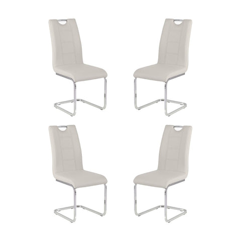 Rimini Dining Chairs Dark Grey PU Seat