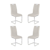 Rimini Dining Chairs Dark Grey PU Seat