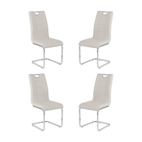 Rimini Dining Chairs Dark Grey PU Seat