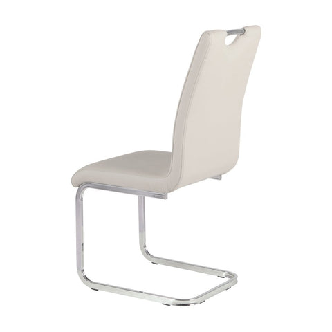 Rimini Dining Chairs Dark Grey PU Seat