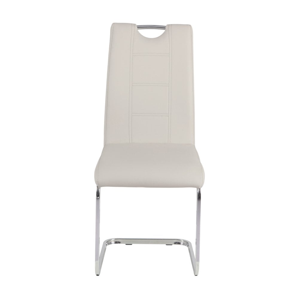 Rimini Dining Chairs Dark Grey PU Seat