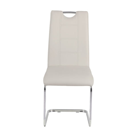 Rimini Dining Chairs Dark Grey PU Seat