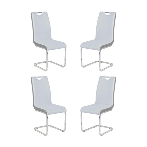 Rimini Dining Chairs Dark Grey PU Seat