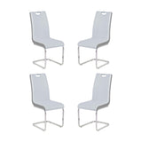 Rimini Dining Chairs Dark Grey PU Seat