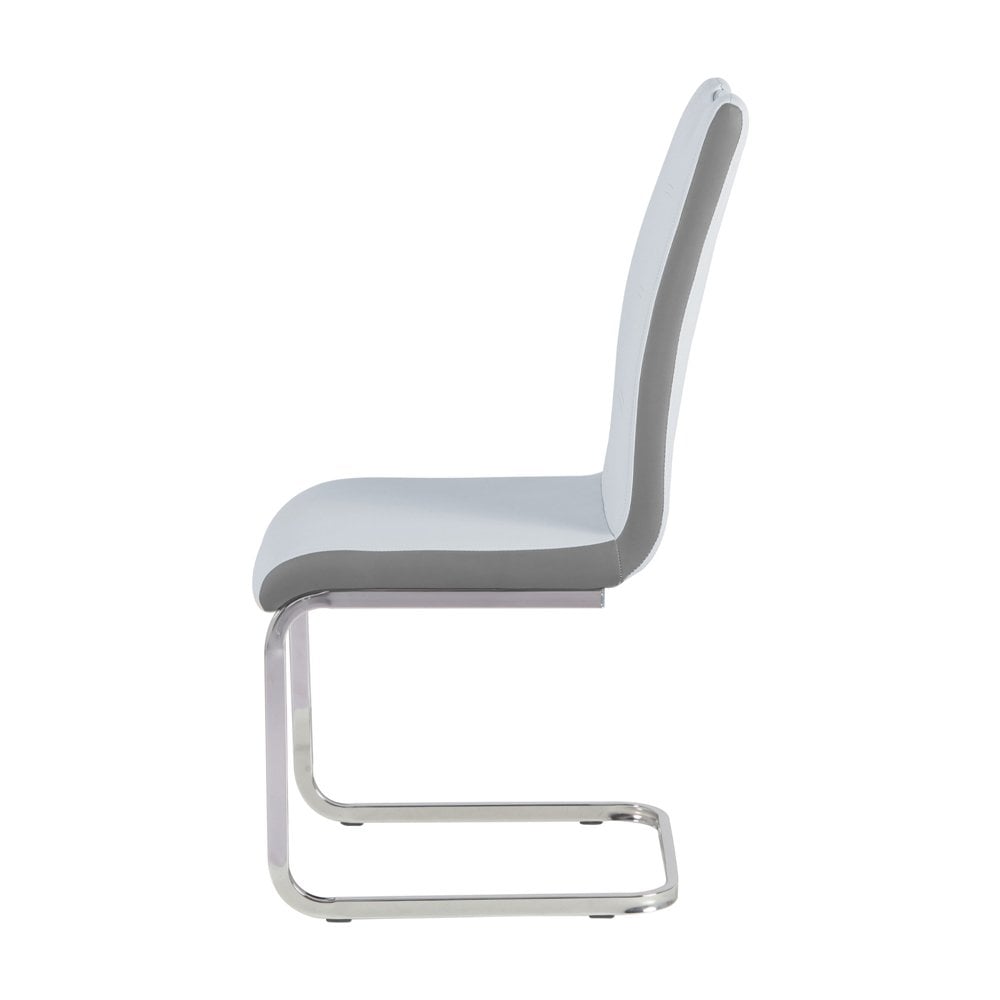 Rimini Dining Chairs Dark Grey PU Seat