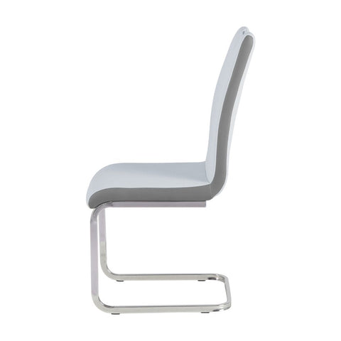 Rimini Dining Chairs Dark Grey PU Seat