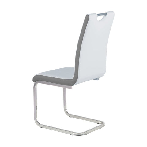 Rimini Dining Chairs Dark Grey PU Seat