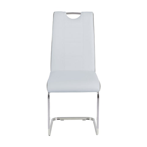 Rimini Dining Chairs Dark Grey PU Seat