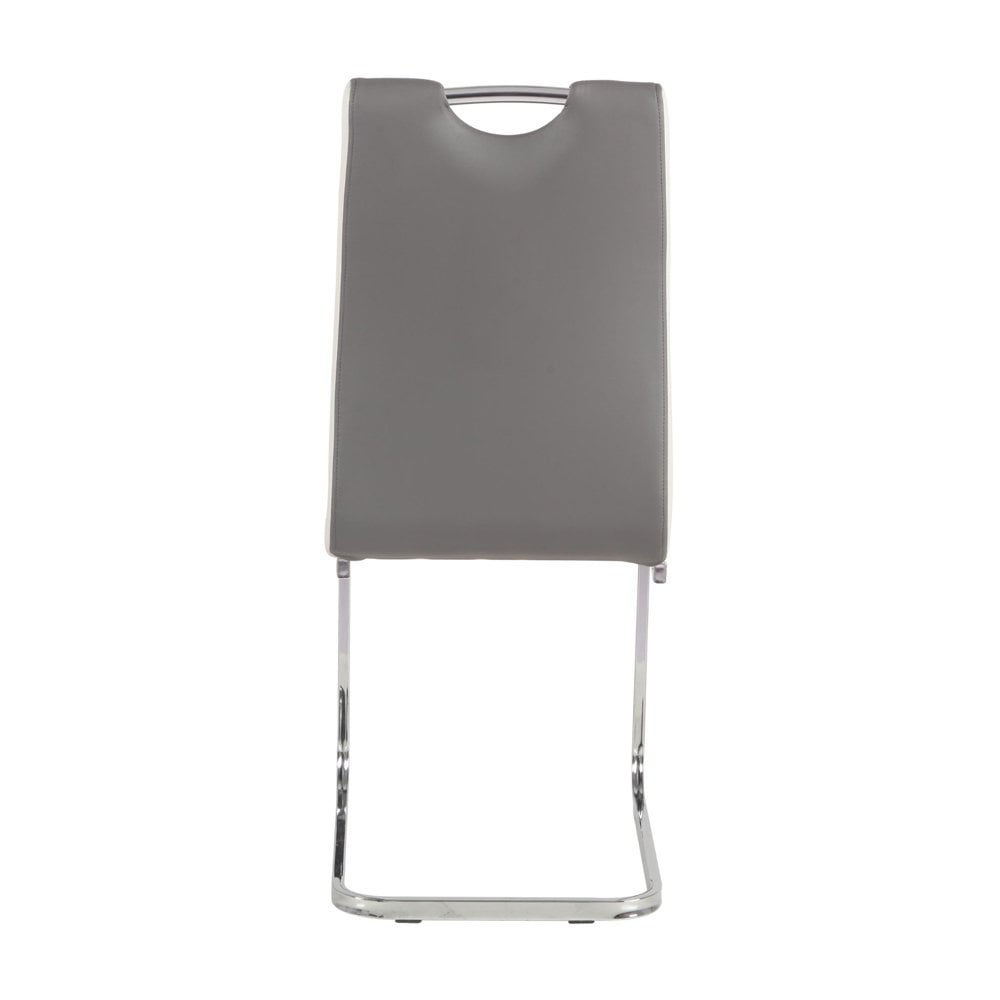 Rimini Dining Chairs Dark Grey PU Seat
