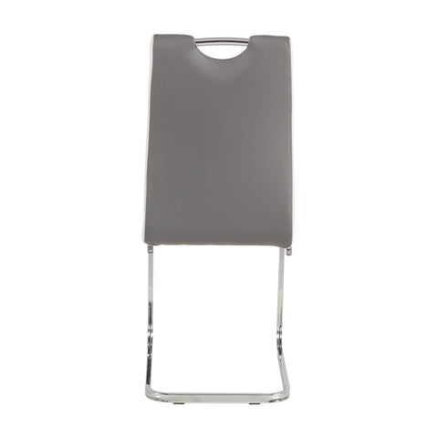 Rimini Dining Chairs Dark Grey PU Seat