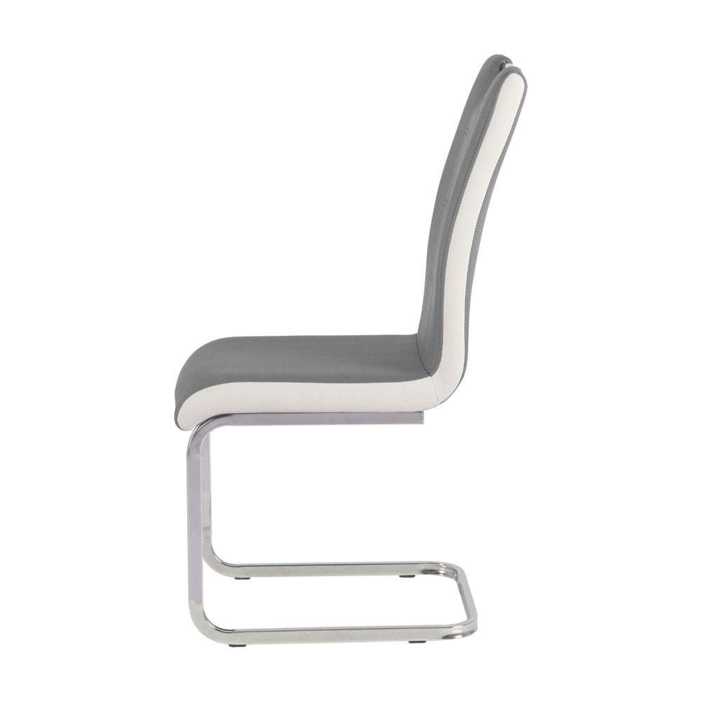 Rimini Dining Chairs Dark Grey PU Seat