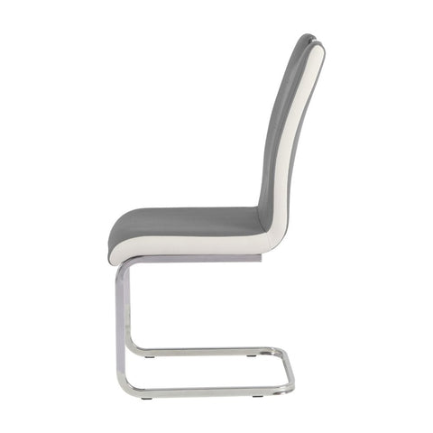 Rimini Dining Chairs Dark Grey PU Seat