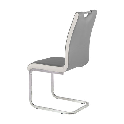 Rimini Dining Chairs Dark Grey PU Seat