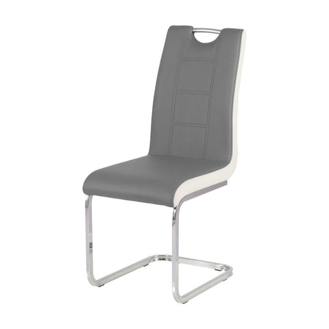 Rimini Dining Chairs Dark Grey PU Seat