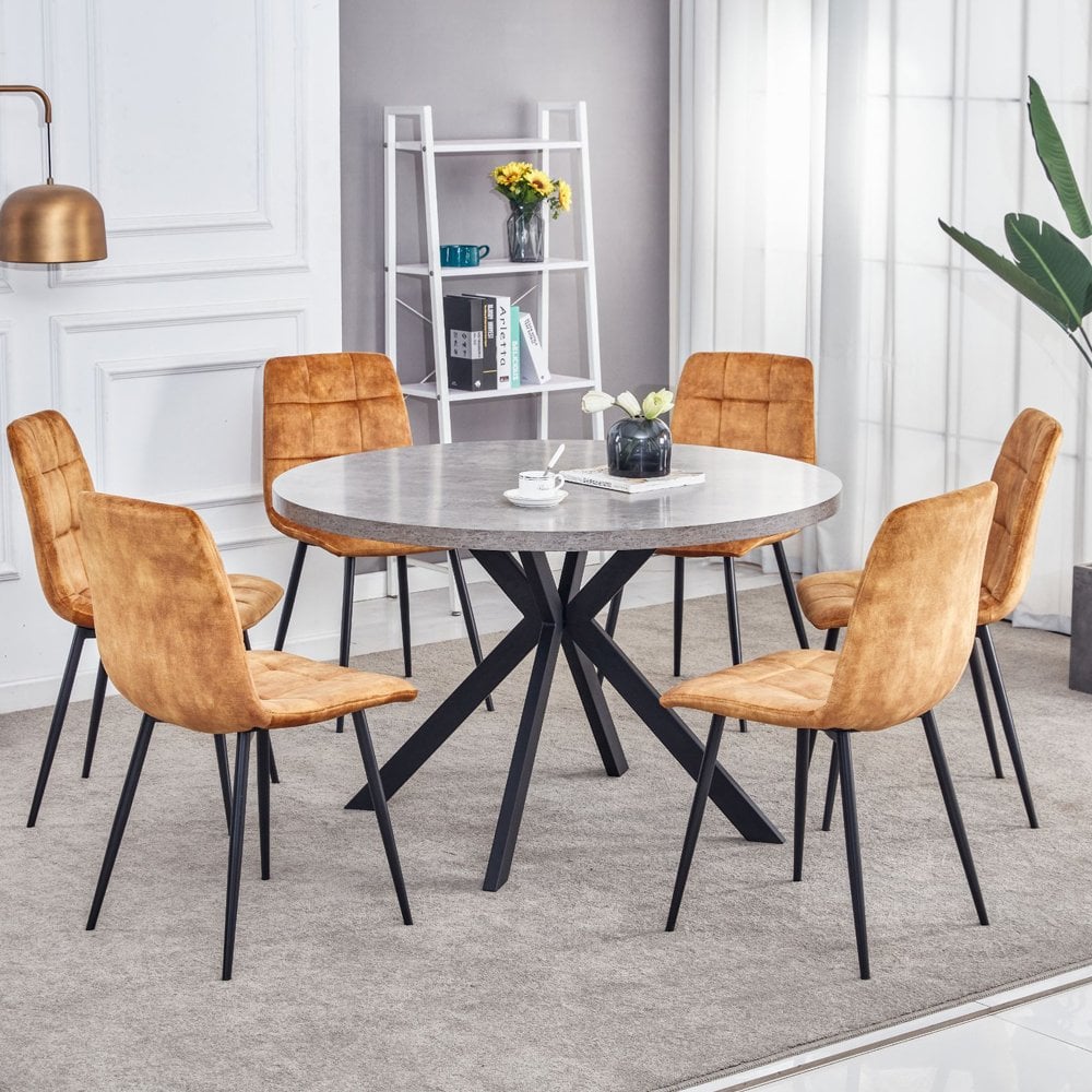 Fredrik Round Table Grey Marble