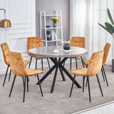 Fredrik Round Table Grey Marble