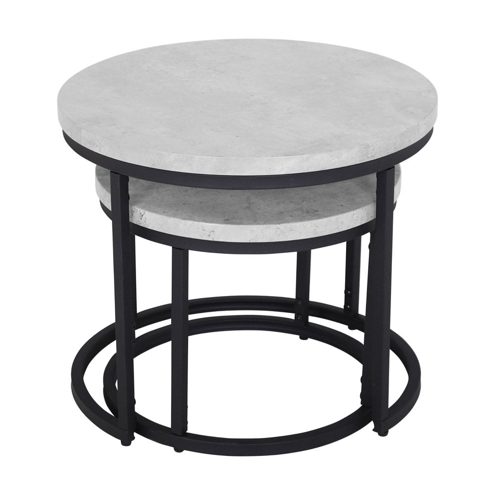 Munich Round Nest of Tables - Marble