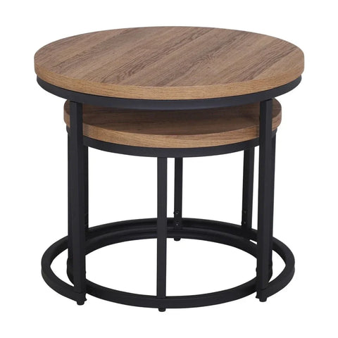 Munich Round Nest of Tables - Oak