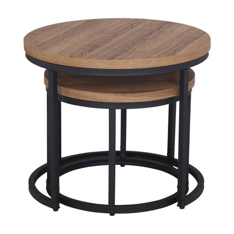 Munich Round Nest of Tables - Oak