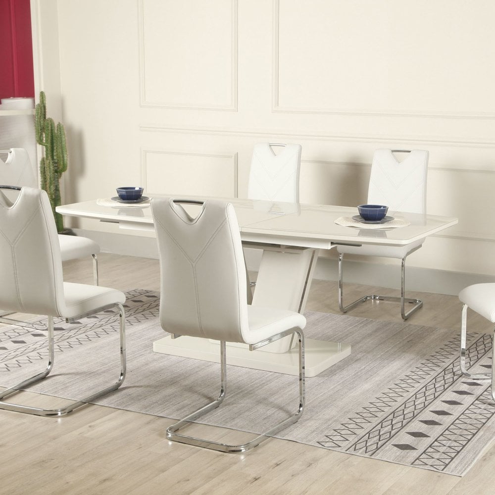 Vicenza Extension Table Light Grey
